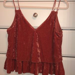 ruffled tank top